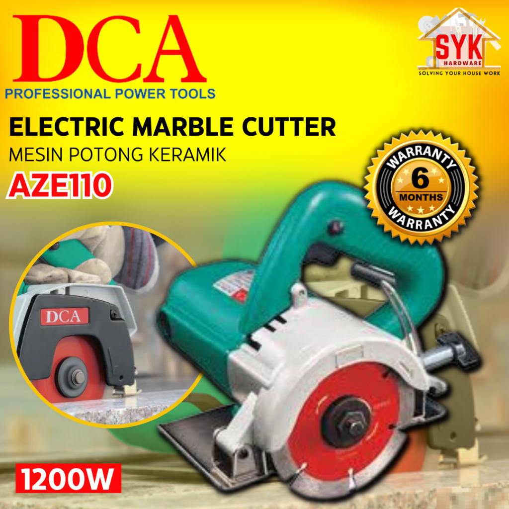 SYK DCA AZE110 110mm 1200W Marble Cutter Tile Mosaic Diamond Electric Cutter Power Tools Mesin
