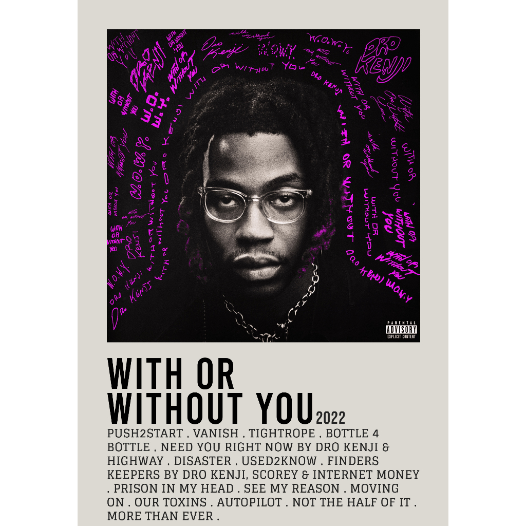 【READY STOCK】Poster Cover Album WITH OR WITHOUT YOU by Dro Kenji for ...