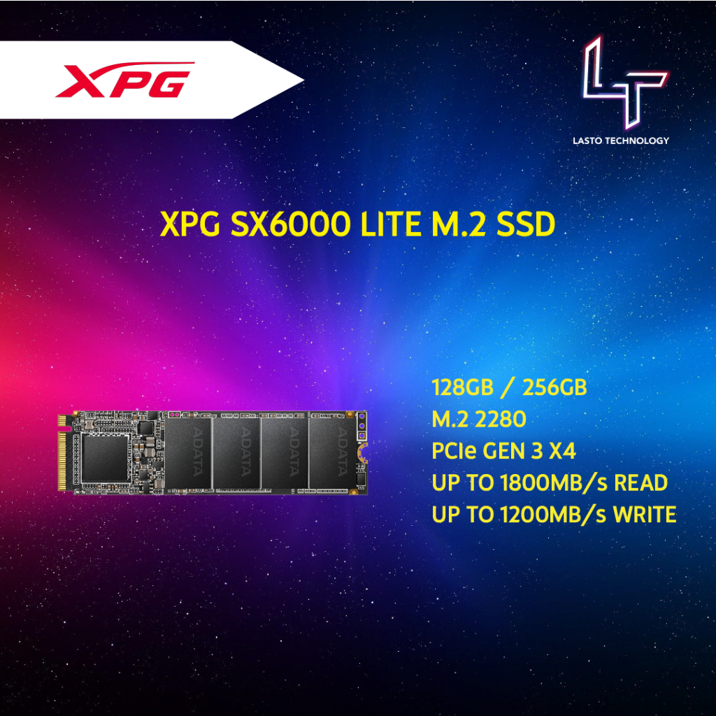 XPG SX6000 Lite PCIe Gen3x4 M.2 2280 Solid State Drive 128GB/256GB