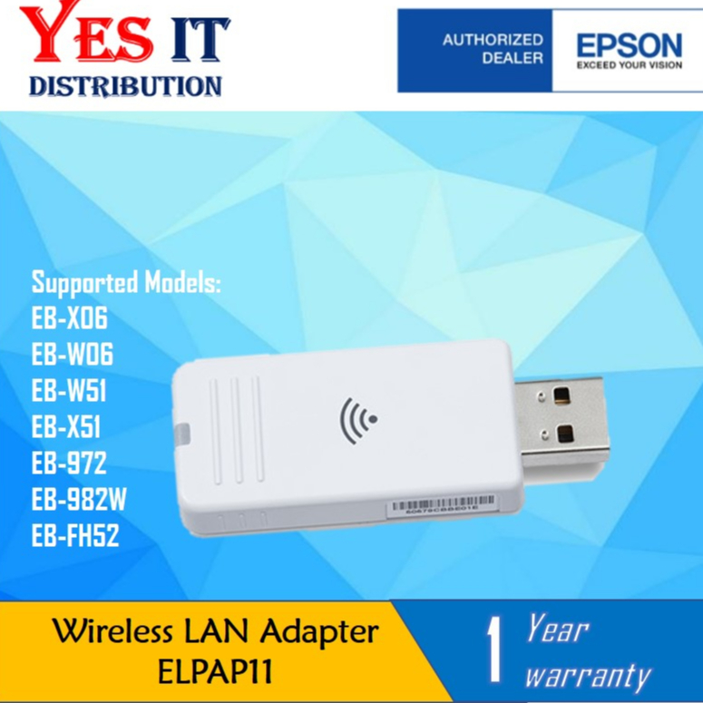 EPSON Wireless LAN Adapter ELPAP11 For Projector EBX06/X51/W06/W51/972