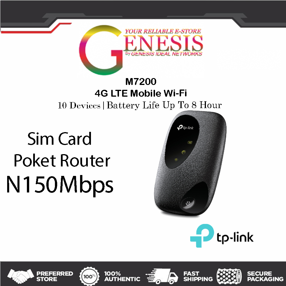 [🔥4G LTE SIM CARD PORTABLE ROUTER🔥] TP-LINK M7200 4G LTE PORTABLE ...