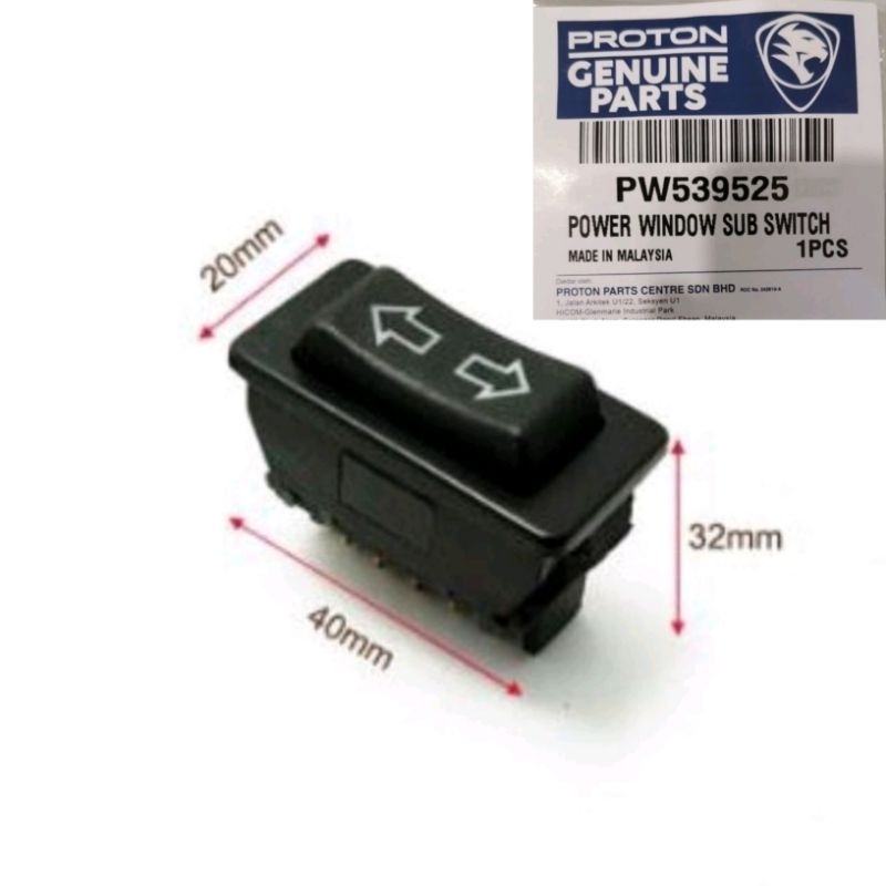 ORIGINAL Proton Saga / Perodua Kancil Power Window Sub Switch (5 Pin ...
