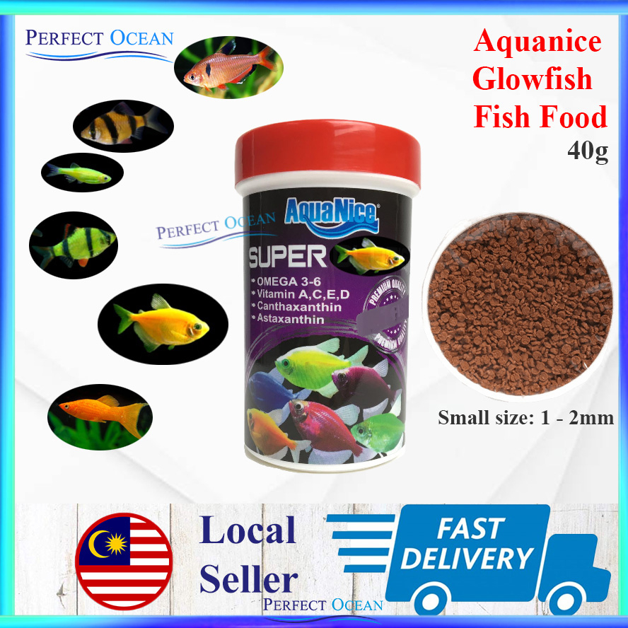 Aquanice Super GlowFish Fish Food Molly Barb Guppy 40g Makanan Ikan Kecil 🌊READY STOCK🌊