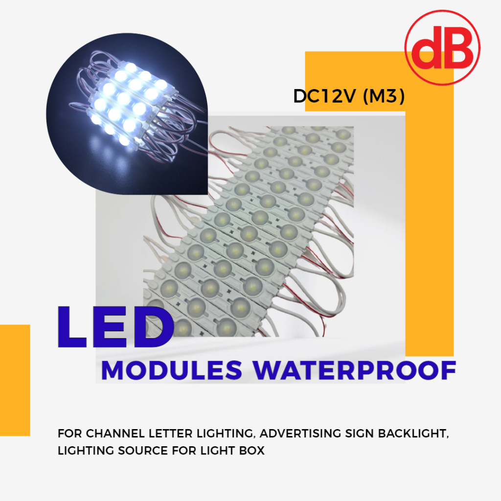 ( White ) 3 LED Modules Waterproof SMD IP65 Backlighting Led lamps ...