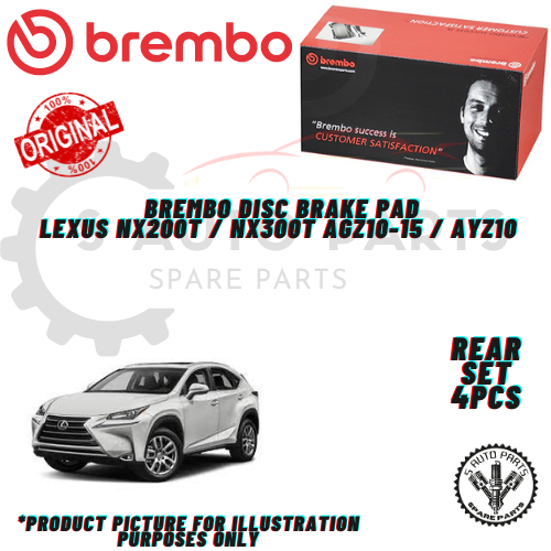 LEXUS NX200T / NX300T AGZ10 / AGZ15 / AYZ10 (REAR) DISC BRAKE PAD (1SET