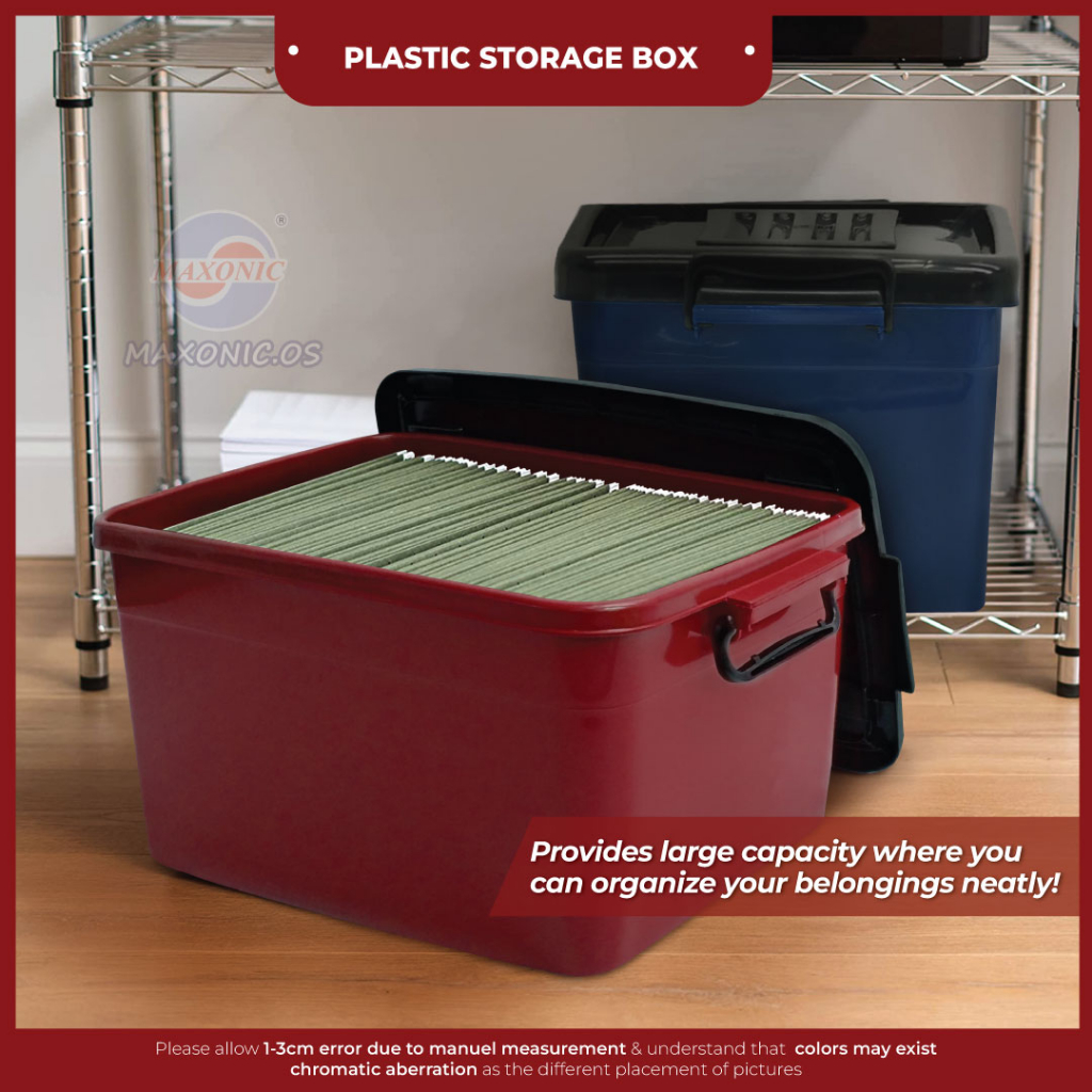 MAXONIC 45L PLASTIC STORAGE BOX | KOTAK SIMPANAN PLASTIK | STORAGE ...