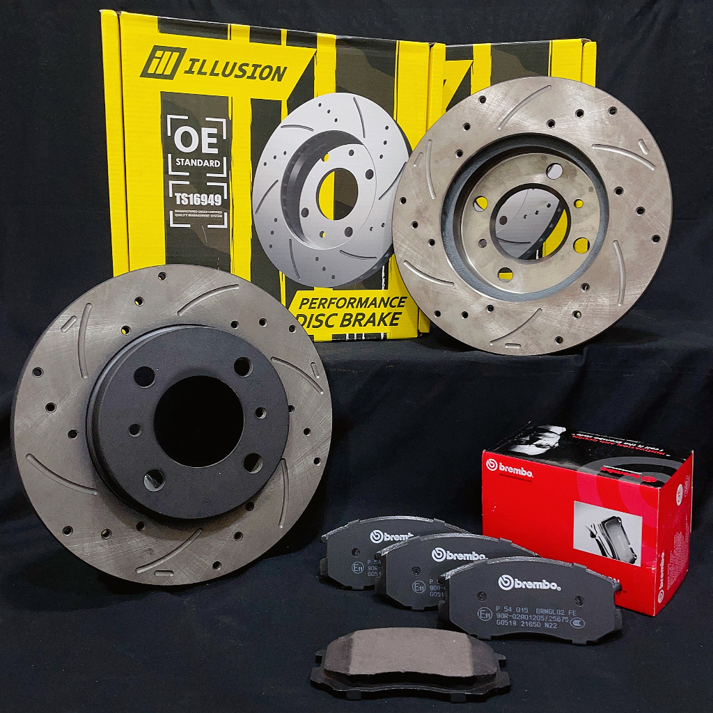 Illusion Proton Wira 1.5 Front (Depan) Sport Disc Brake Rotor Anti