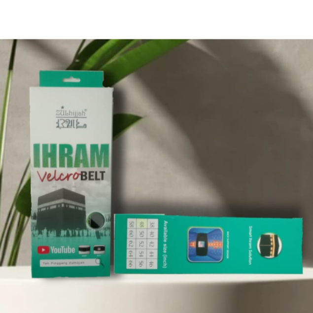 TALI PINGGANG IHRAM MODEN PENGIKAT KAIN IHRAM VELCRO BELT HIGH QUALITY ...