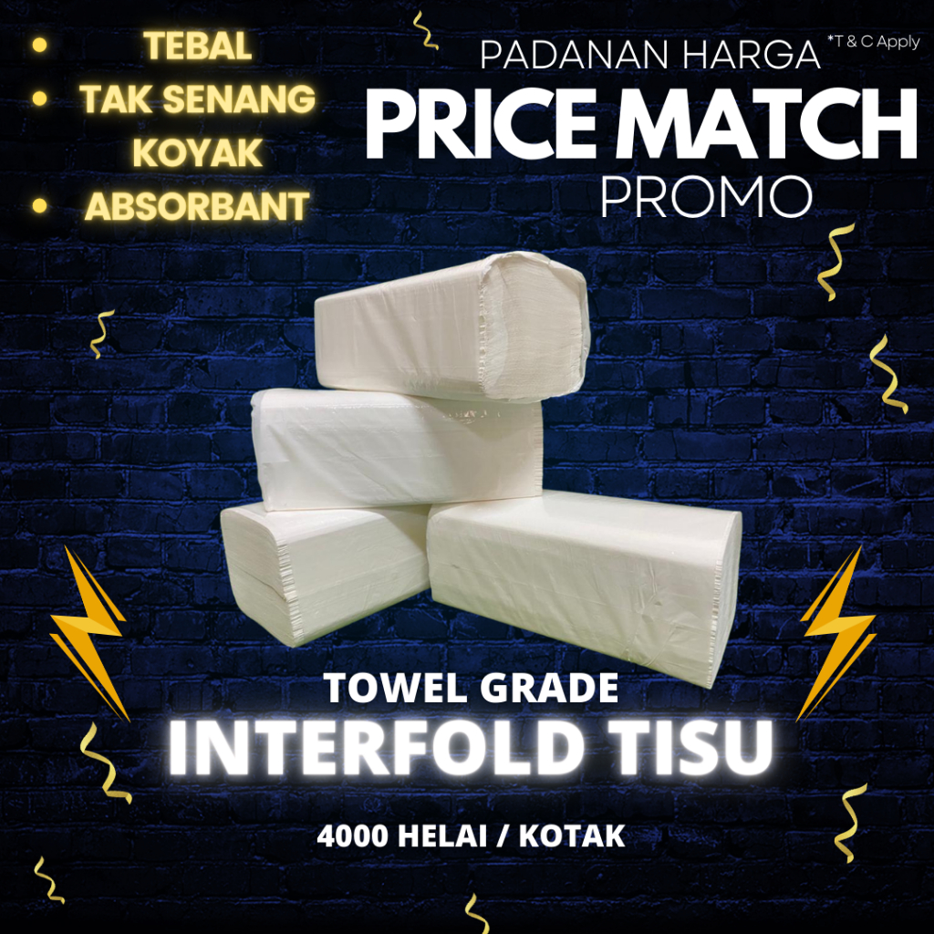 🔥Interfold Multipurpose Paper Towel🔥 (1CTN/4000 Sheets) *FACTORY DIRECT ...
