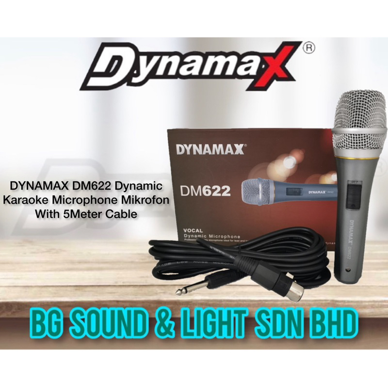 DYNAMAX DM622 Dynamic Karaoke Microphone Mikrofon With 5 Meter