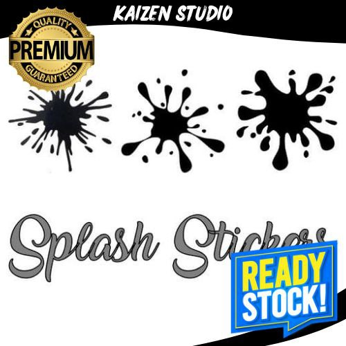 KAIZEN STUDIO Splash Kereta Motor Rear Mirror Windscreen Car Sticker