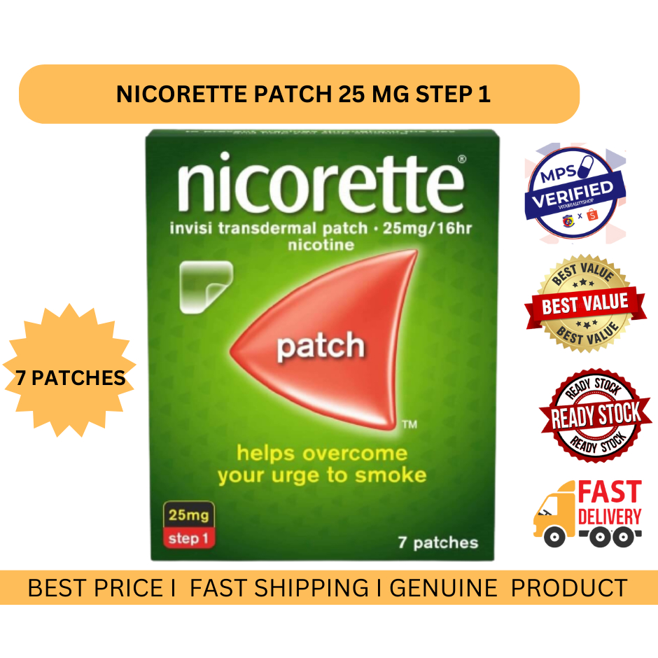 NICORETTE 25 MG STEP 1 ( 7 PATCHES ) Shopee Malaysia