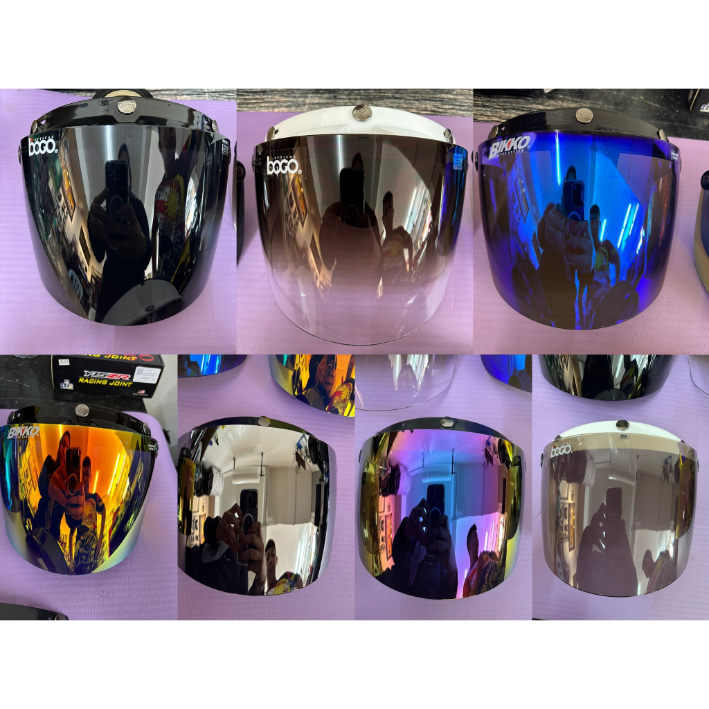 BOGO VISOR BIKKO VISOR 3 PIN MS88 MHR STENG VISOR HELMET SIANG MALAM