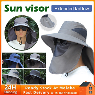 Outdoor Windproof Sun Hat Hiking Hat Full Face Cover Protection Waterproof  Cap Fishing Camping Hats Topi Memancing 渔夫帽