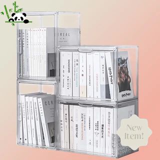 Book Storage Transparent Box, Organizer Box Transparent