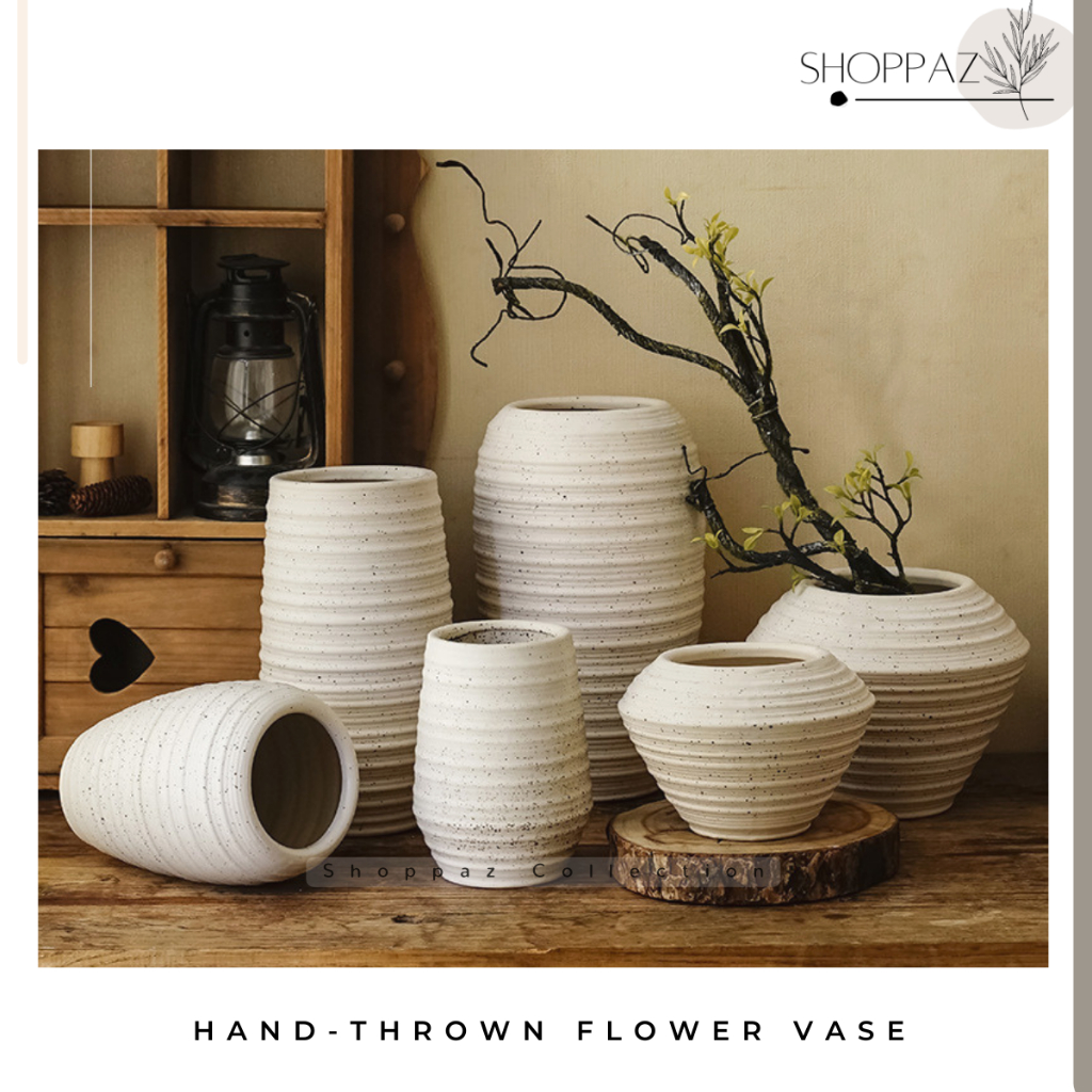 Shoppaz Quality Ceramic Vase Flower Big Vases Flower Pot Vase Deco