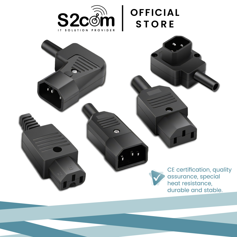 IEC320 C13 C14 C15 Straight / Down / Right Angle Rewireable Socket ...