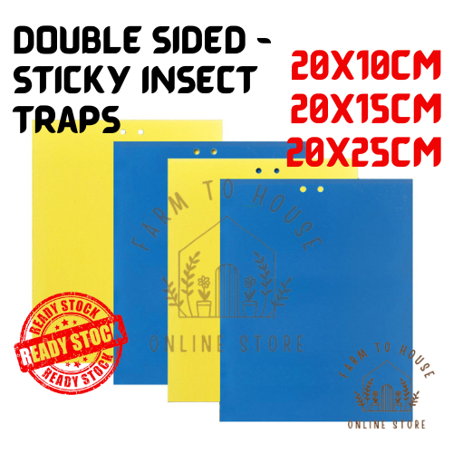 Double-sided Insect Sticky Board Insect Trap Board Yellow Insect Board ...