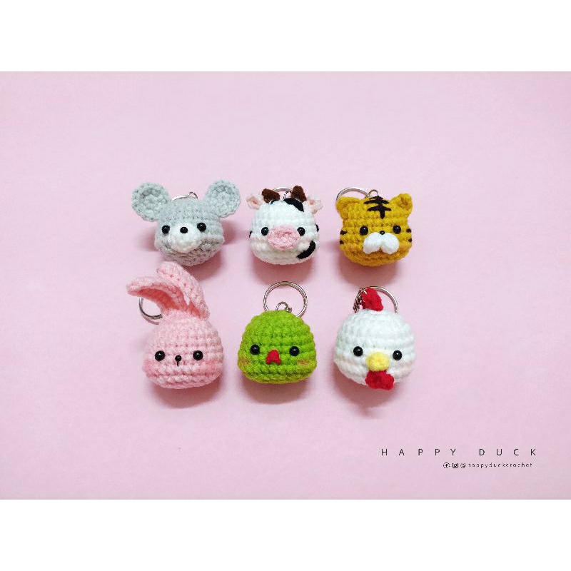 钩针动物钥匙圈 Crochet Animal Keychain | 100% Handmade Crochet & Amigurumi ...