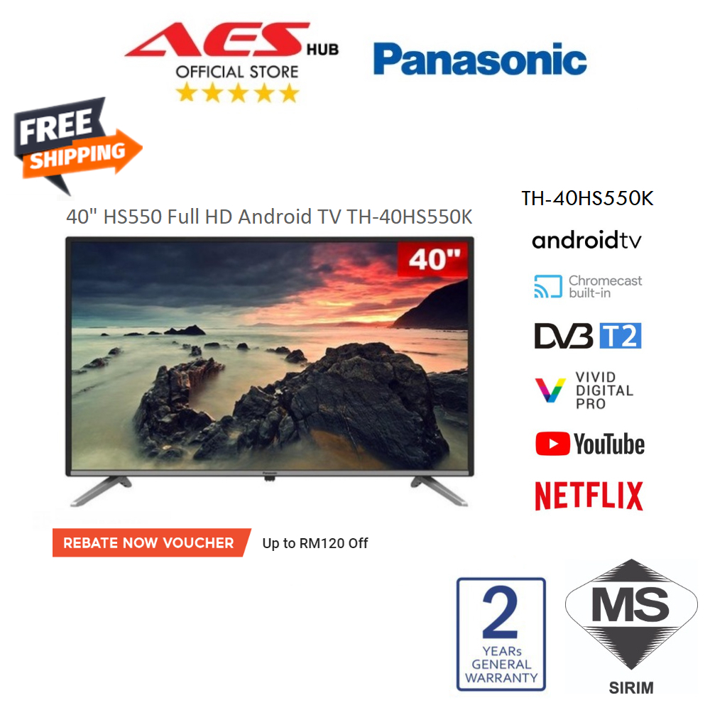 FREE SHIPPING Panasonic Android TV 40 Inch Full HD TV Android Murah ...