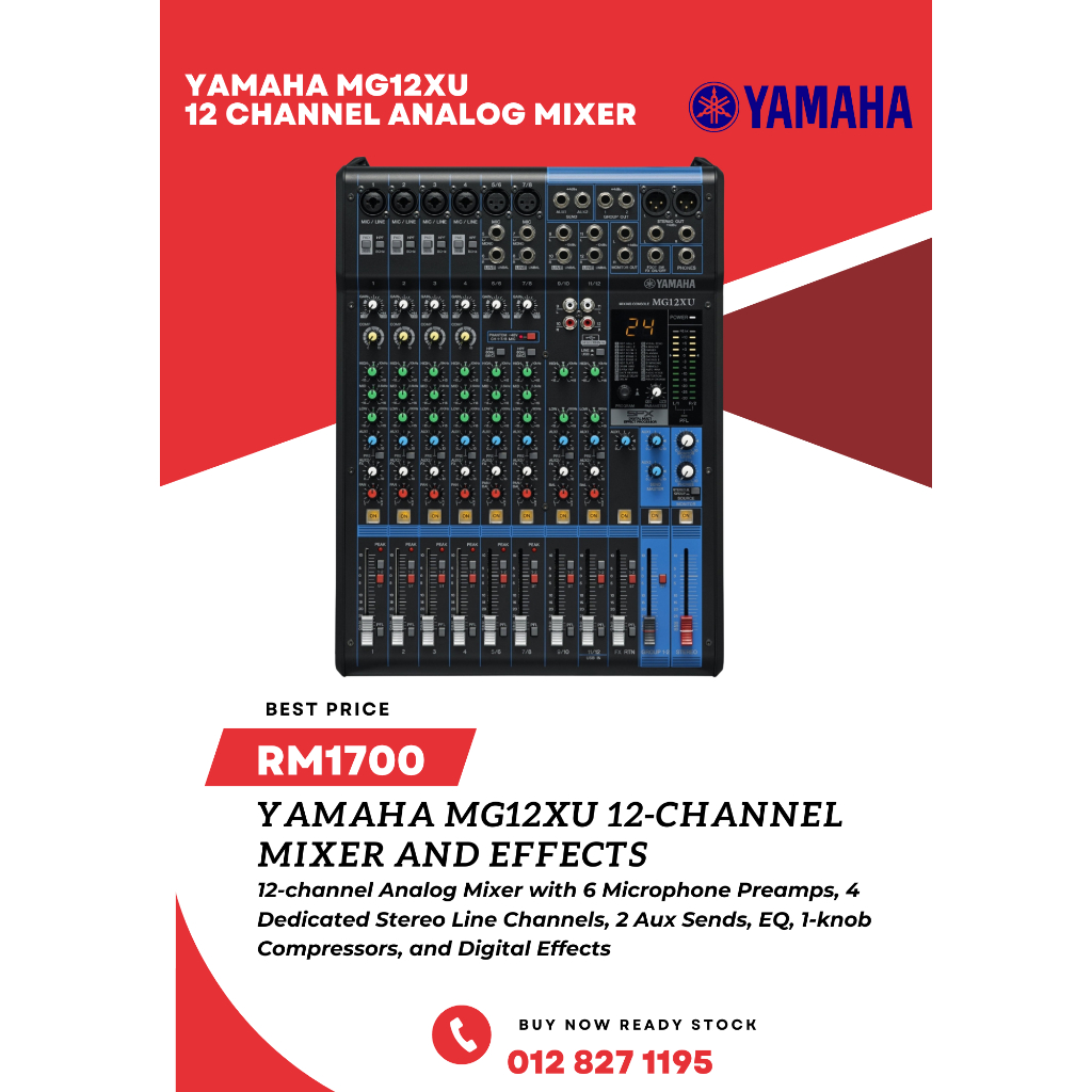 Yamaha MG12XU 12-Channel Mixer and Effects | Shopee Malaysia