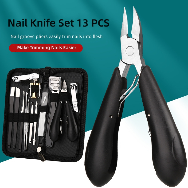 13PCS Pedicure Scissors Clippers Nail Clippers Paronychia Nail Clippers ...