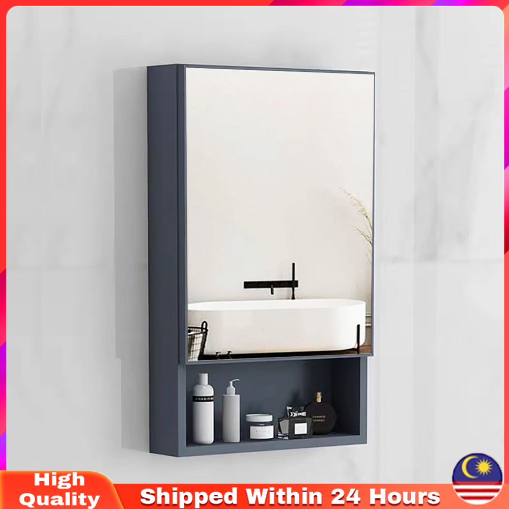 Toilet Aluminum Bathroom Mirror Large Storage Mirror