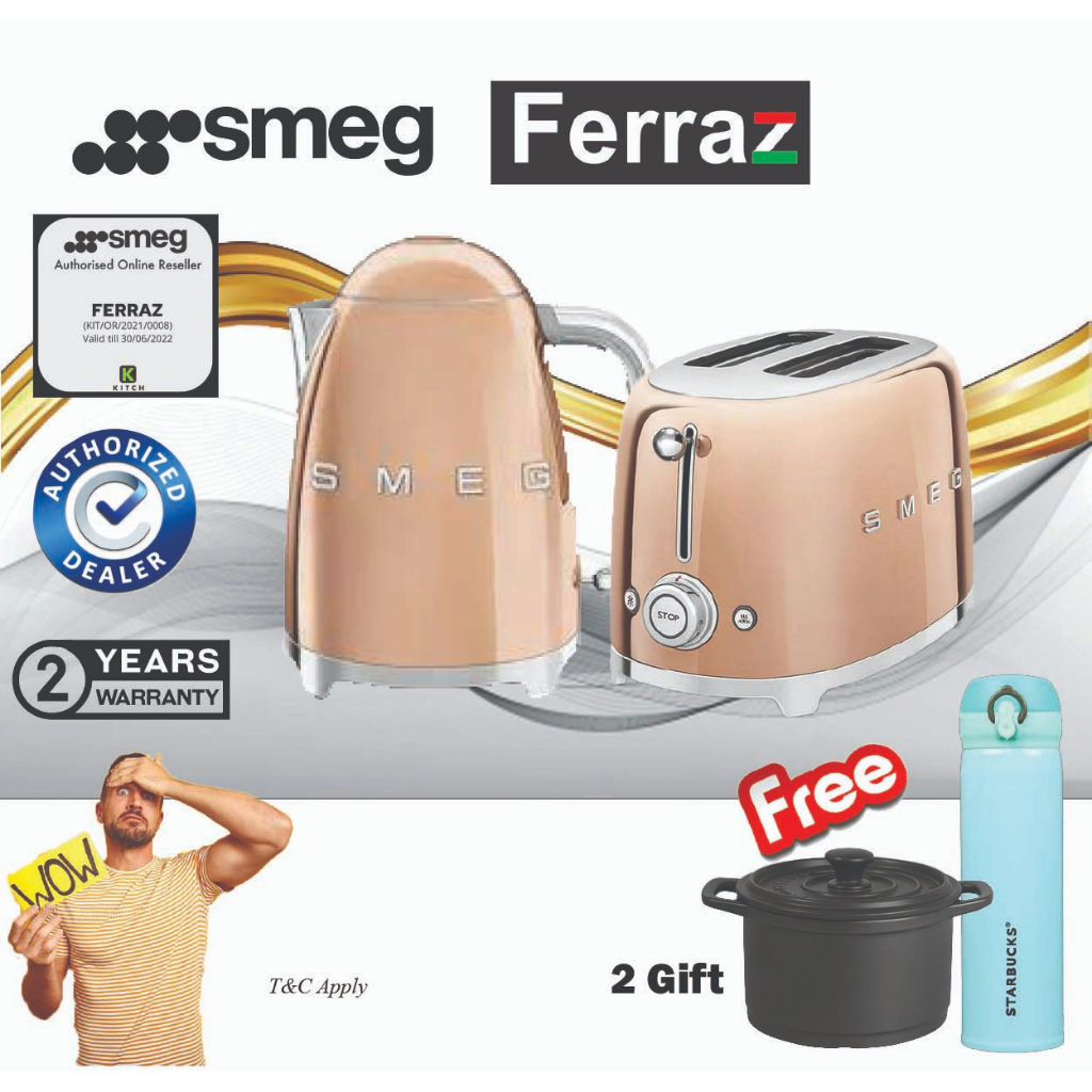 Smeg KLF03RG JUG KETTLE Rose Gold ( Special Edition Colour ) Shopee