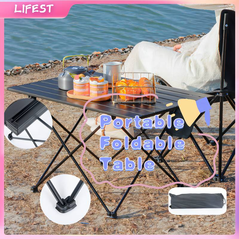 Folding Camping Table Portable Side Table Aluminum Collapsible