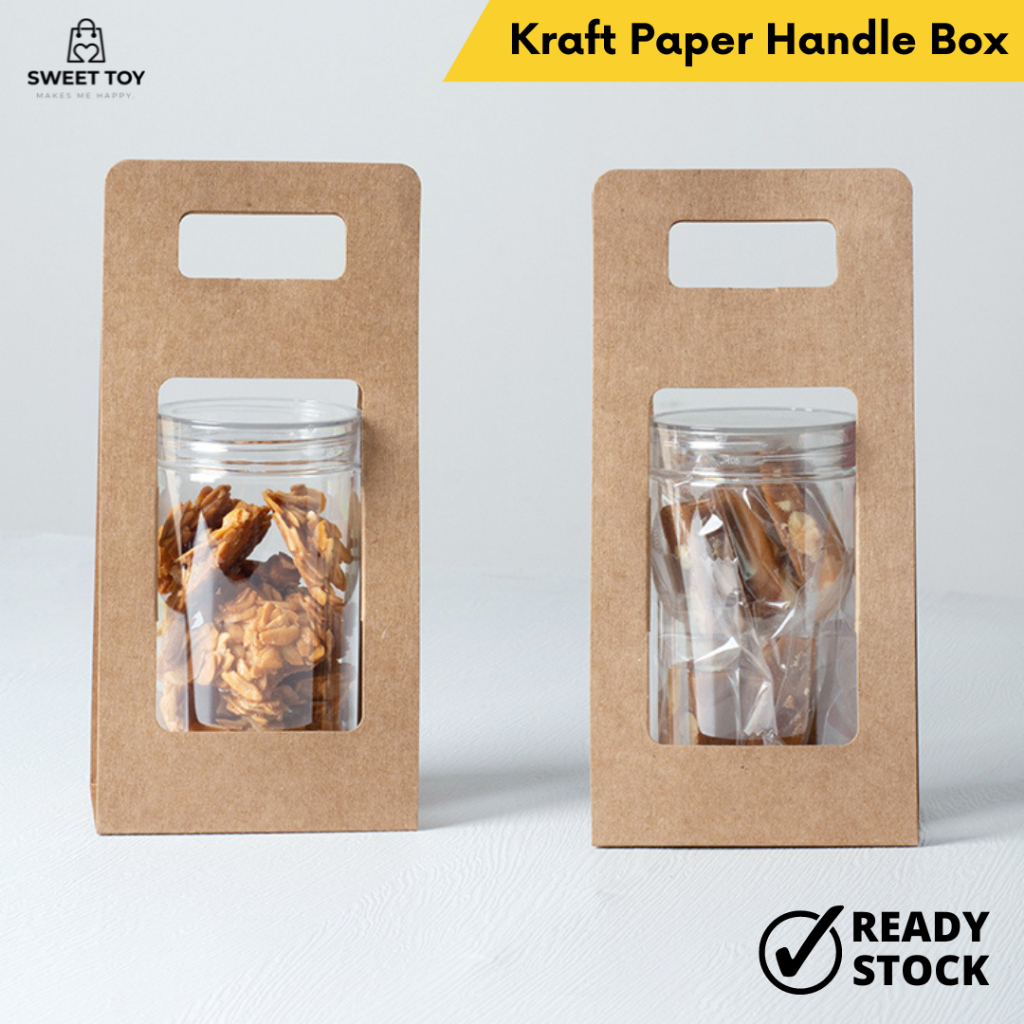 Wholesale Kraft Handle Cookies Box Kotak Kuih Packaging For Hari Raya Aidilfitri Ramadan New 3102