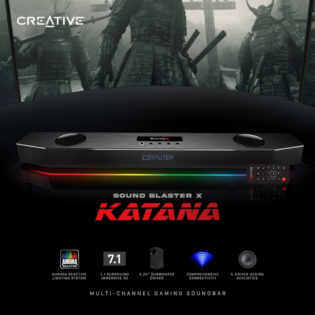 Sound blasterx best sale katana soundbar system