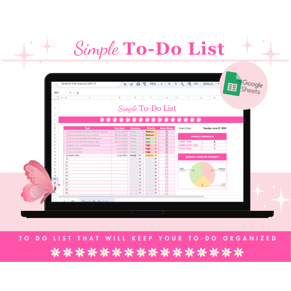 Google Sheets To-Do List | Tasks Manager | Get Things Done | Google ...