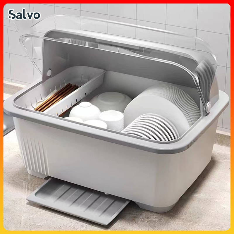 Kitchen Dish Drainer Dish Rack Drainer With Cover rak pinggan sinki