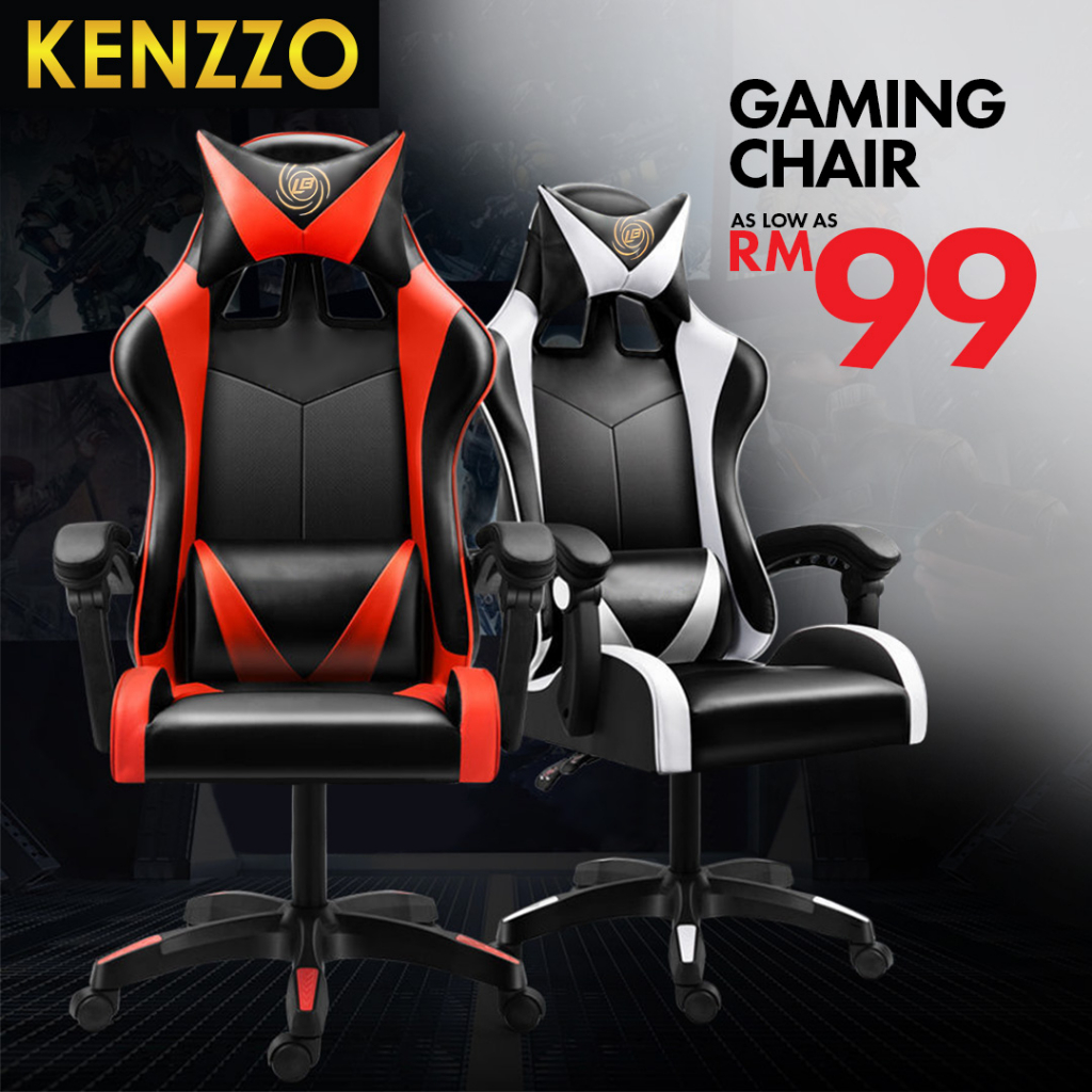 KENZZO : T-REX SERIES Gaming Chair Height Adjustable Reclining E-Sports