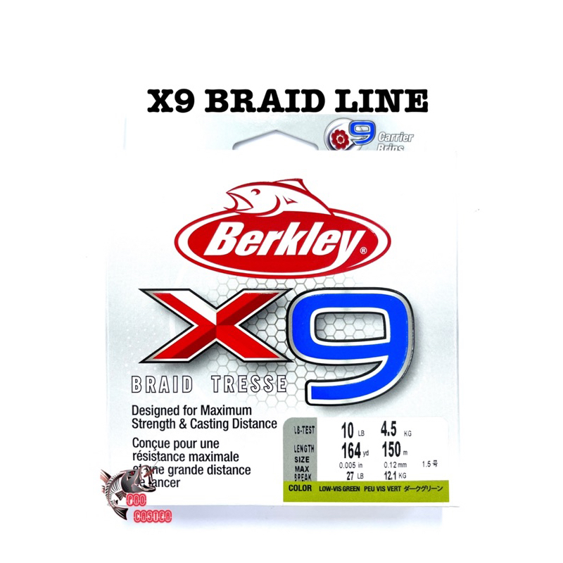Berkley X9 Braided Line Lo-Vis Green