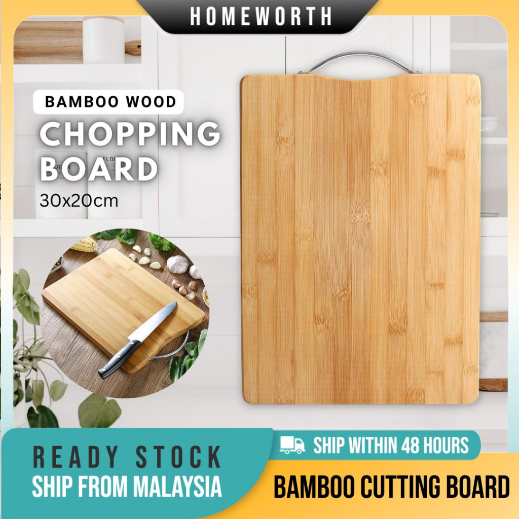 HOMEWORTH Bamboo Chopping Boards Wooden Cutting Board Papan Pemotong Kayu Chopping Board Wood