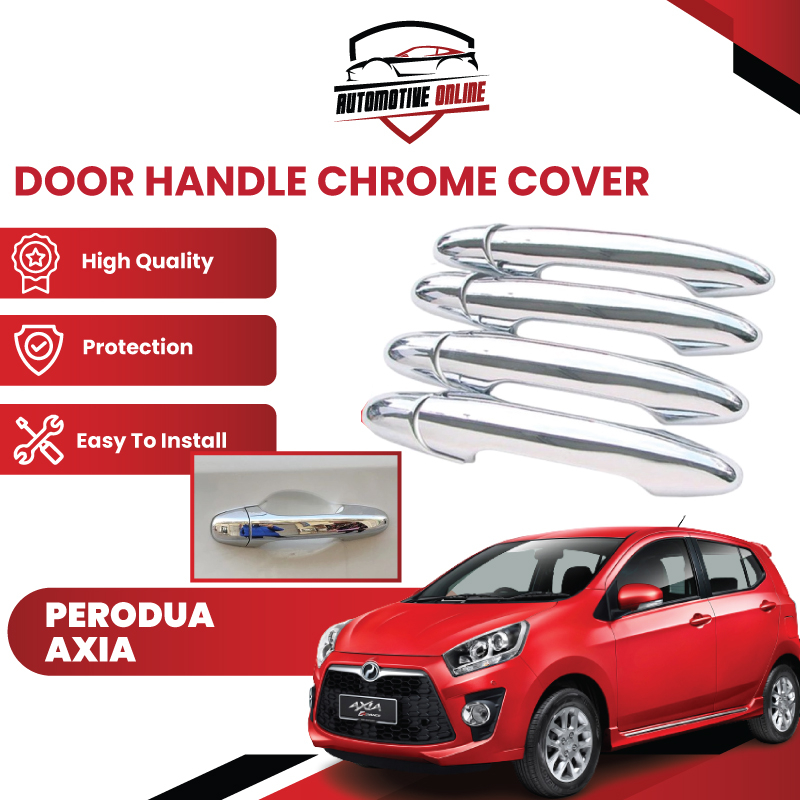 PERODUA AXIA DOOR HANDLE CHROME COVER (4PCS/SET) Shopee Malaysia