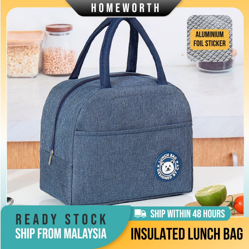 HOMEWORTH Insulated Lunch Bag Thermal Cooler Picnic Container Box Lunch ...