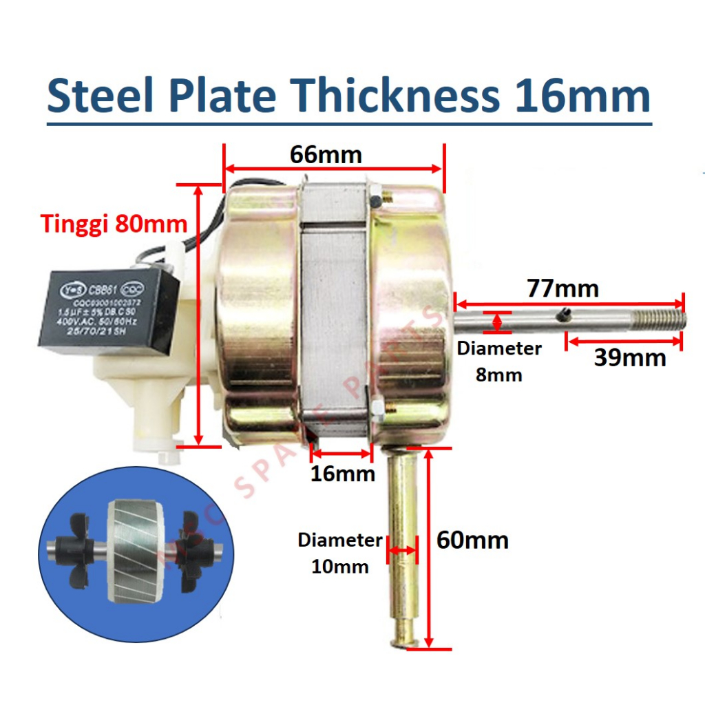 NEW 16" TABLE FAN MOTOR / STAND FAN MOTOR / FAN MOTOR / 16 INCH FAN