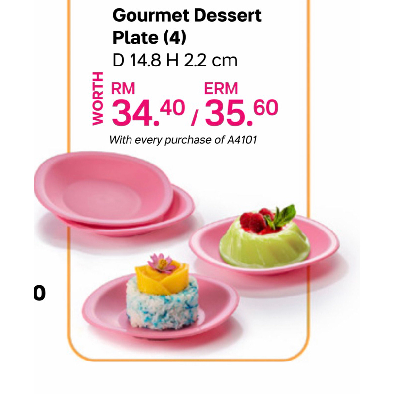 READY STOCK Tupperware Microwaveable Gourmet Dessert Set