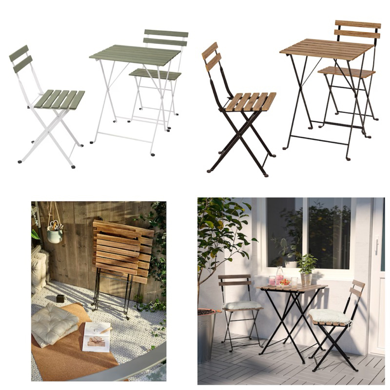 IKEA TARNO Outdoor Dining Table Set Bistro Table Set Solid Wood Outdoor