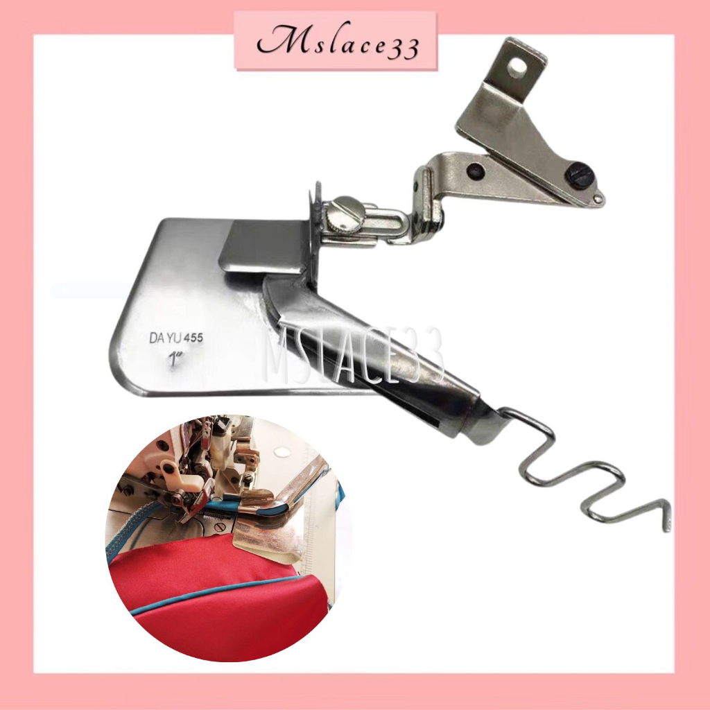 Piping Folder for 5 Thread Industrial Overlock Sewing Machine Side Seam