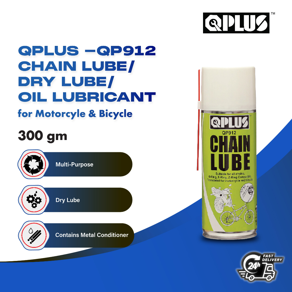 QPlus QP912 Chain Lube/Dry Lube/Oil Lubricant for Motorcyle & Bicycle