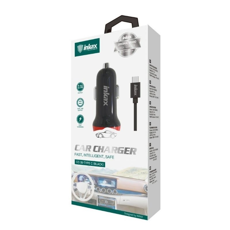 (Ready Stock) Inkax Car Charger CC-39(Type C/ Micro/ IP) | Shopee Malaysia