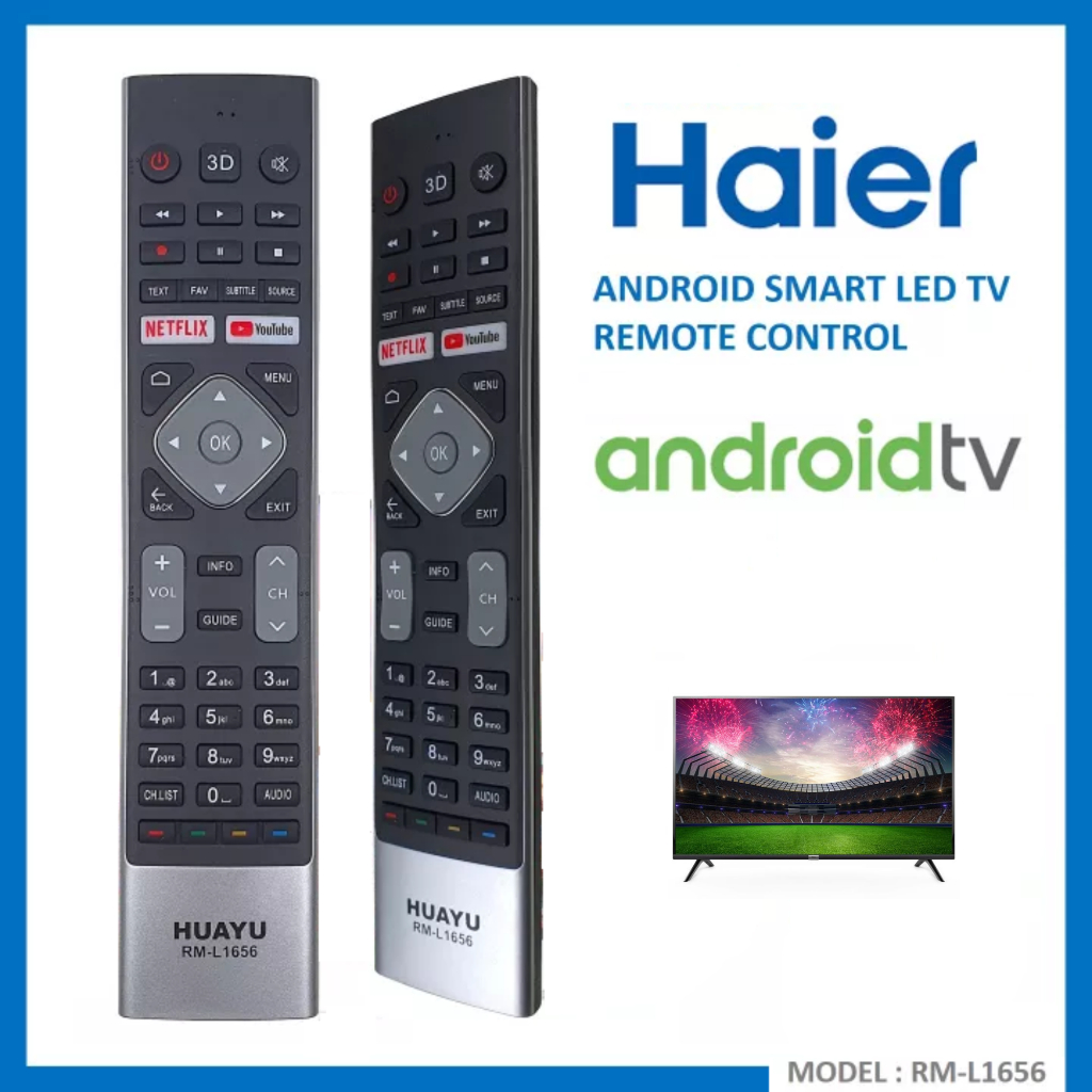 HUAYU HAIER LED TV REMOTE CONTROL COMPATIBLE REPLACEMENT ANDRIOD SMART ...