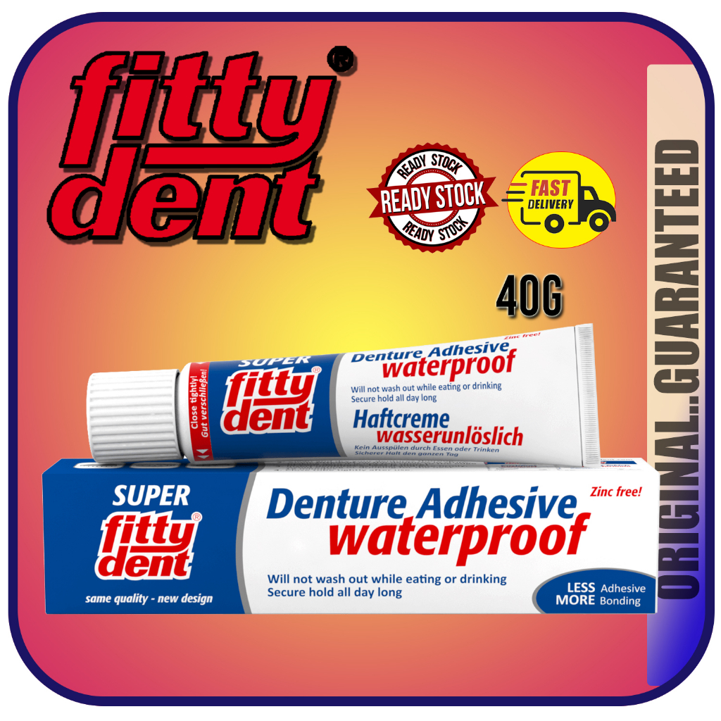 Fitty dent denture adhesive waterproof 假牙粘胶 gam gigi palsu | Shopee ...