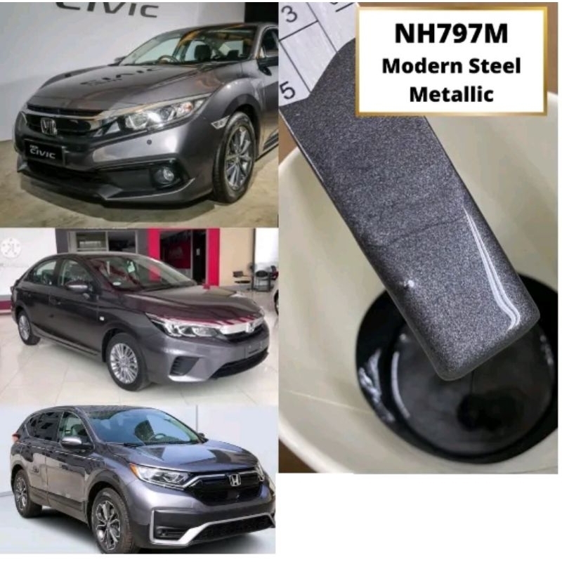 Honda NH797M Modern Steel Metallic Cat Kereta 2K PAINT/CAR PAINT/CAT