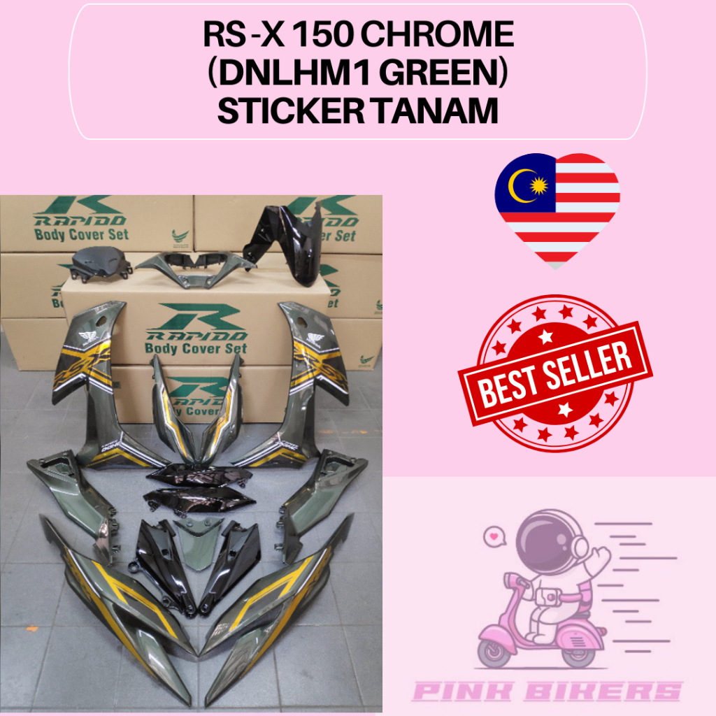 Coverset Cover Set RSX RSX Y16 Y16ZR LC135 LCV6 LC Sticker Tanam Hijau