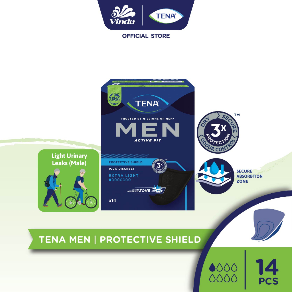 TENA Men Protective Shield for Light Urinary Leaks (14s) Shopee Malaysia