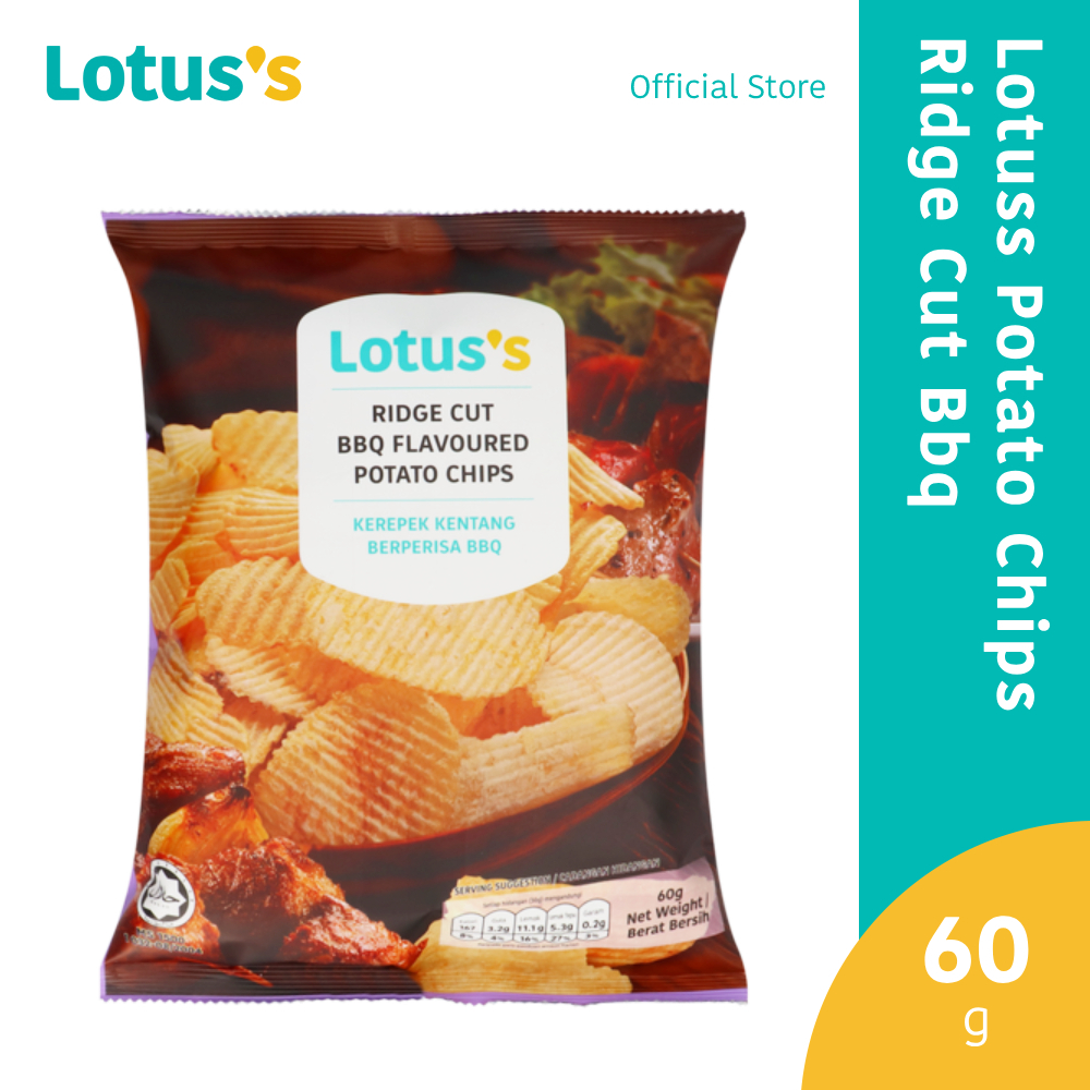 Lotuss Potato Chips Ridge Cut BBQ (60g) Shopee Malaysia